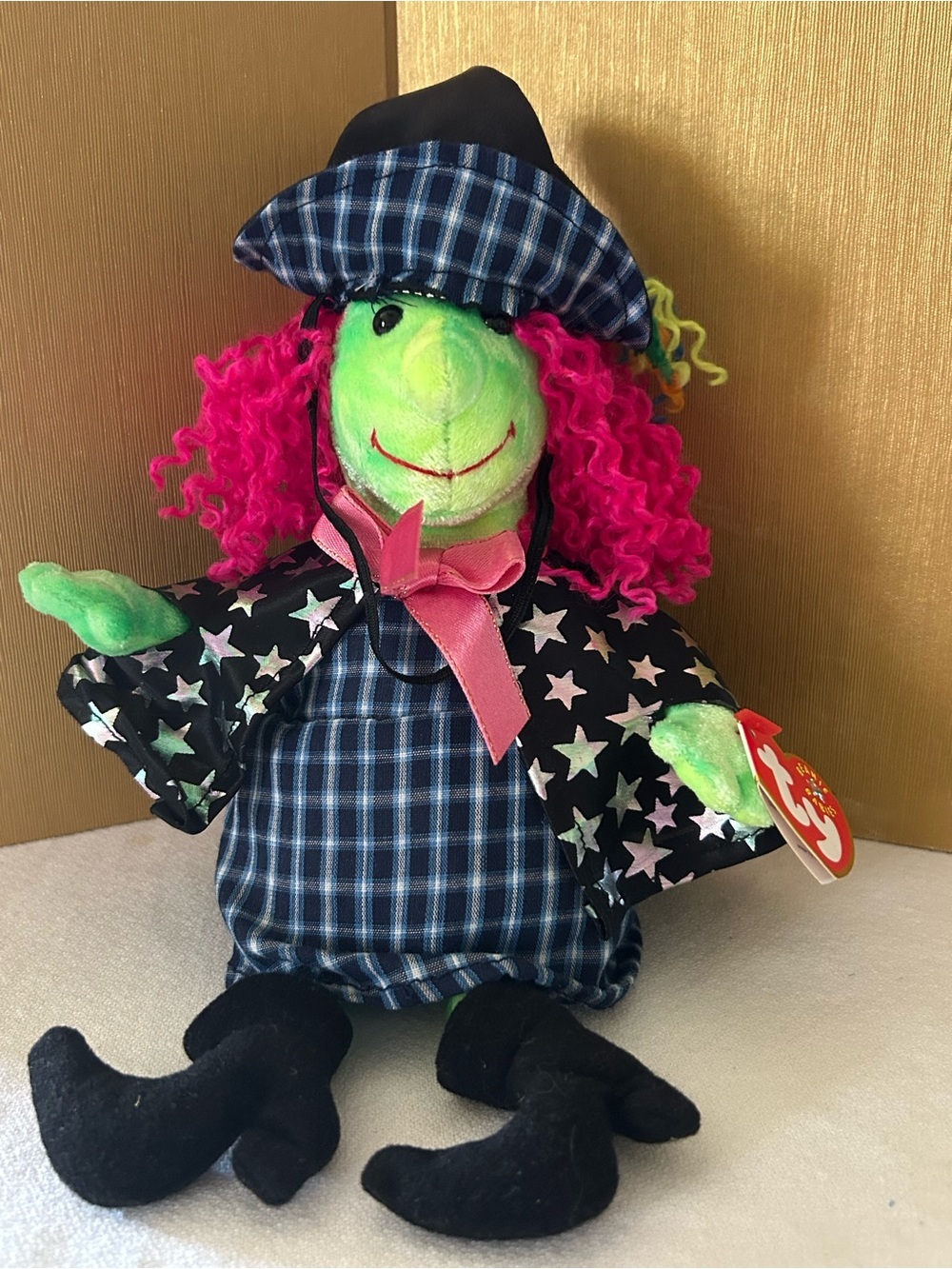 Vintage 2000 Scary the Witch TY Beanie Baby Plush Stuffed Toy NWT Halloween